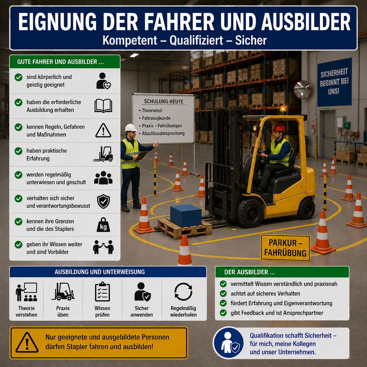 Lehrbild: Eignung der Fahrer und Ausbilder