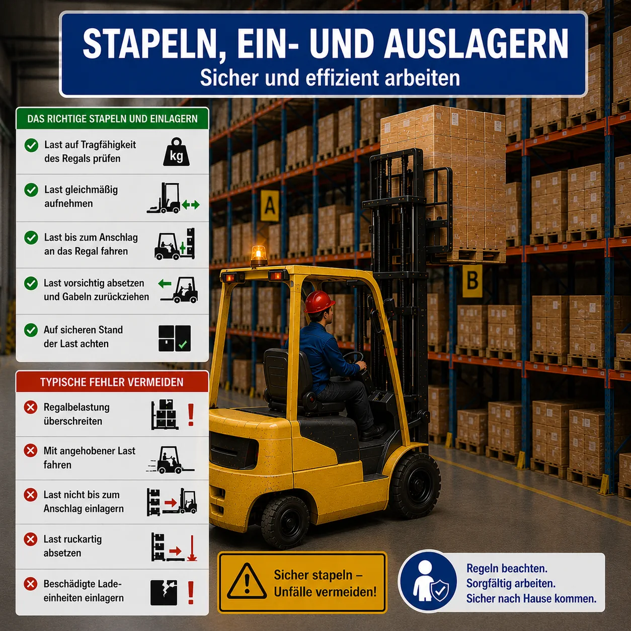 Lehrbild: Stapeln, Ein- und Auslagern